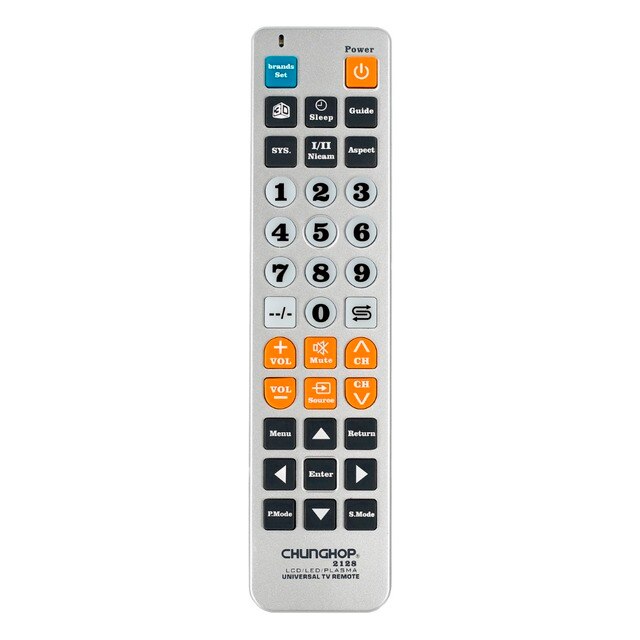 Τηλεχειριστήριο για Όλες τις Τηλεοράσεις Universal Remote Control Chunghop 2128